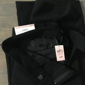 Navy Blue Dark 12P Curvy Trouser New with Tag